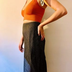 Vintage tweed midi skirt!